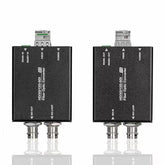 Mini 12G-SDI Video to Fiber Optic Converters Kit, SFP Transceivers include, Singlemode up 10Km,Compatible 6G-SDI,3G-SDI,HD-SDI, For UHDTV 4K 8K HDTV Video